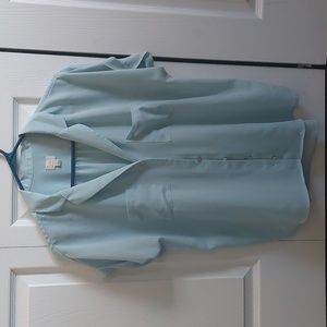 A NEW DAY PALE BLUE CUFFED BUTTON UP LARGE